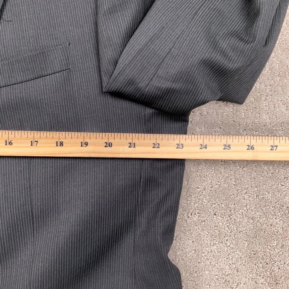 Ralph Ralph Lauren Blazer Men 46L Gray‎ Pinstripe Classic  Wool Suit Jacket